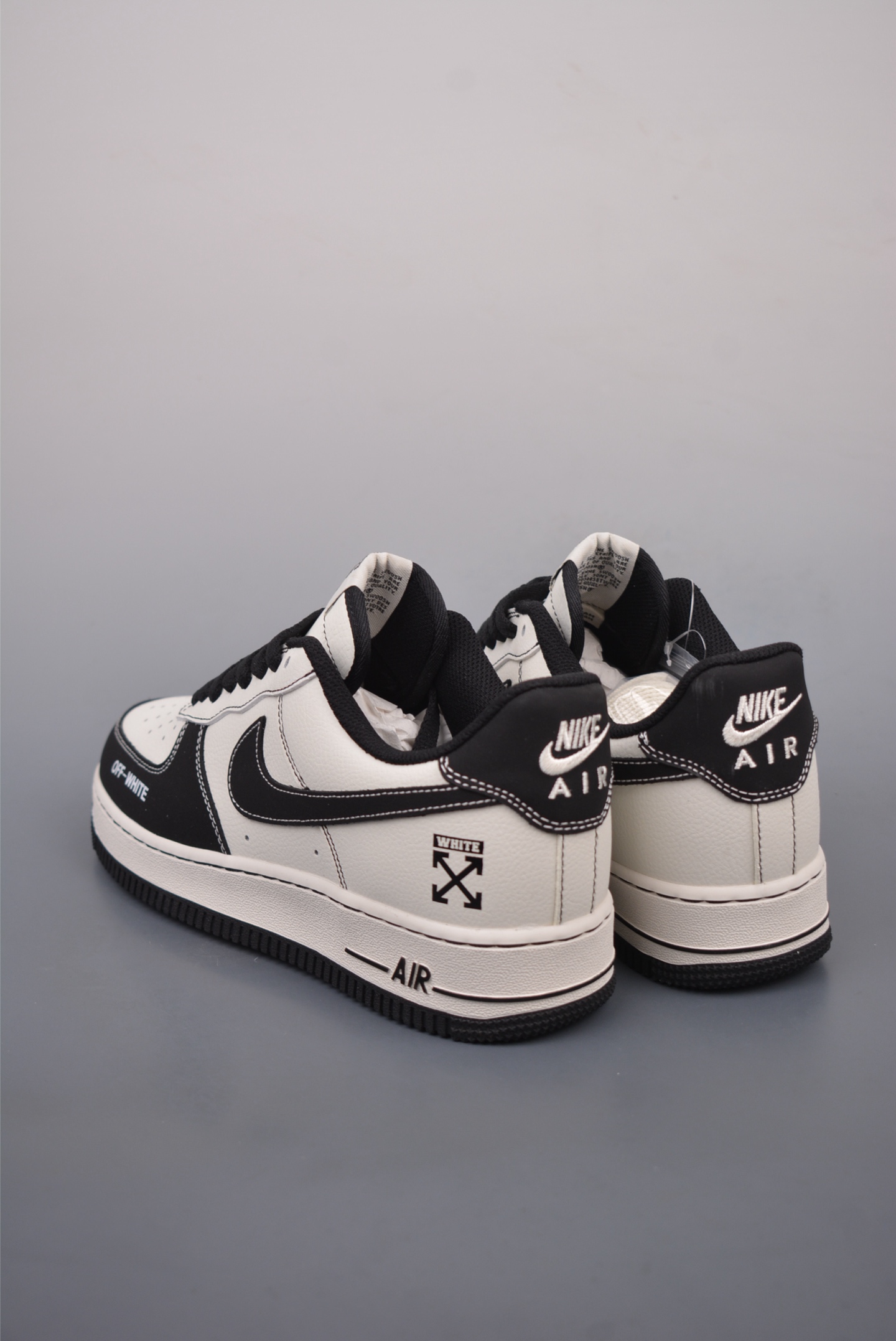 OFF WHITE x Nike Air Force 1’07 Low Leather Black and White KY8899-109
