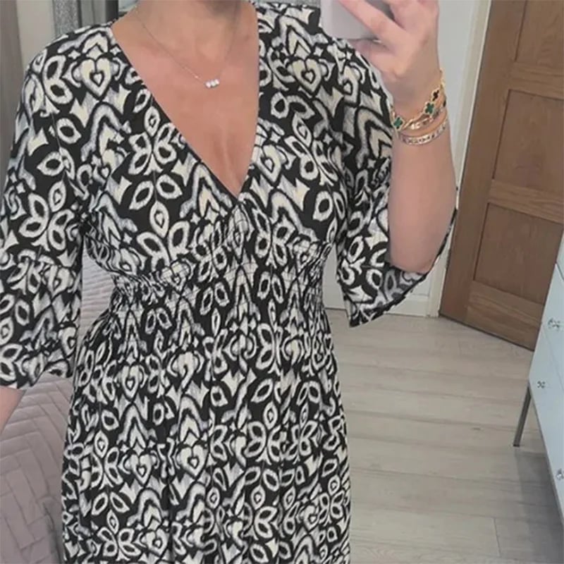 🔥BUY 2 FREE SHIPPING🔥V-neck floral dress
