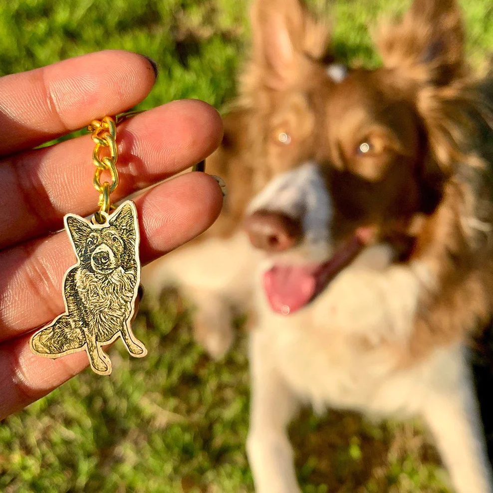 Personalized Custom Pet Photos Keychain Or Necklace
