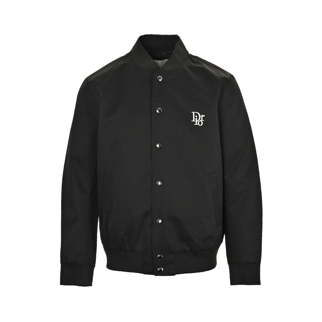 Dior 24Fw floral embroidered logo baseball jacket