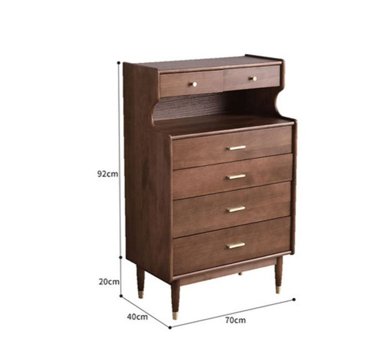 VERA SWEDEN Scandinavian Chest of Drawers American Hardwood Walnut Black White