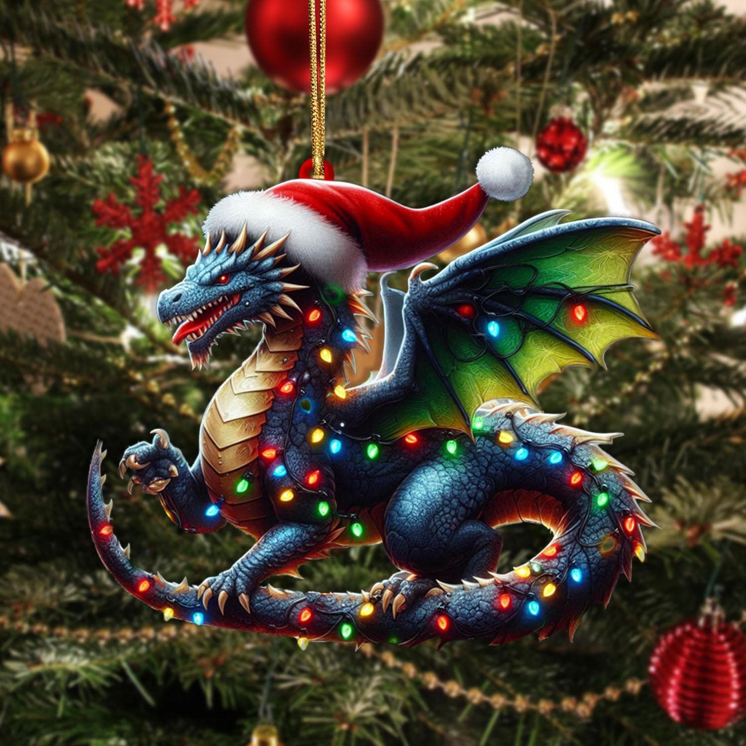 Dragon Ornaments With Christmas Light