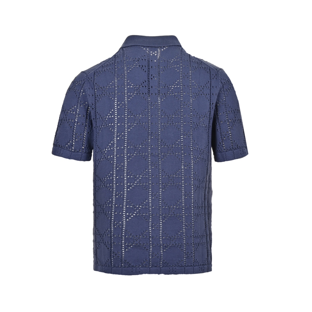 Dior 24ss openwork knit short-sleeved cardigan