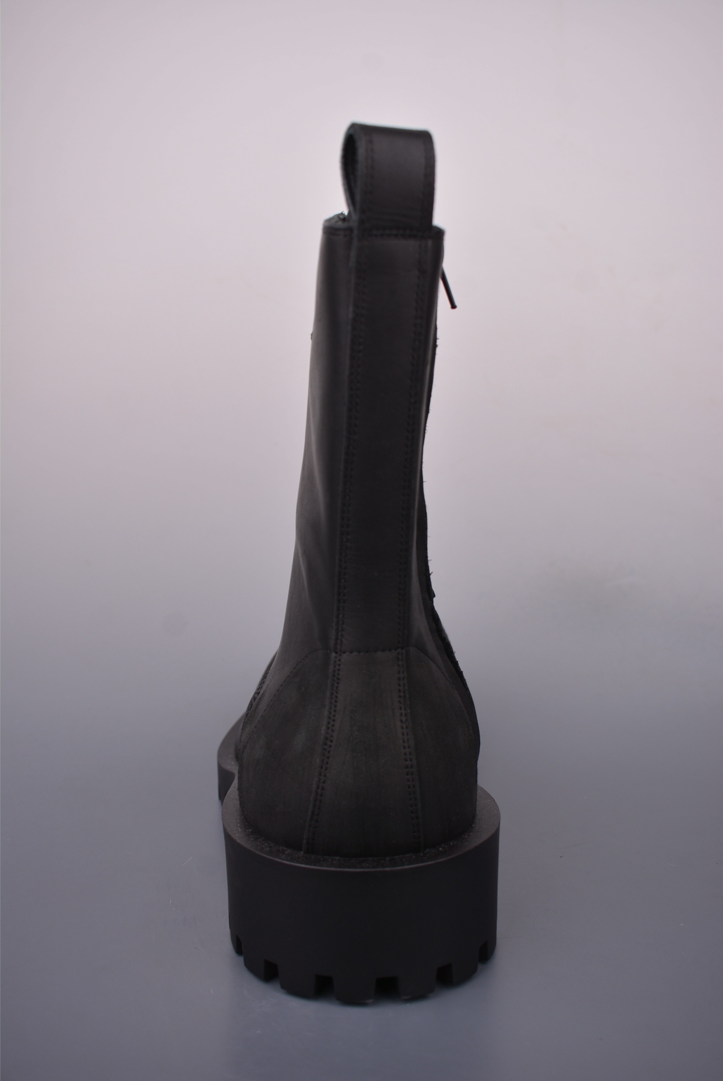 Balenciaga STOMPER Super High Buckle Black Boots 
