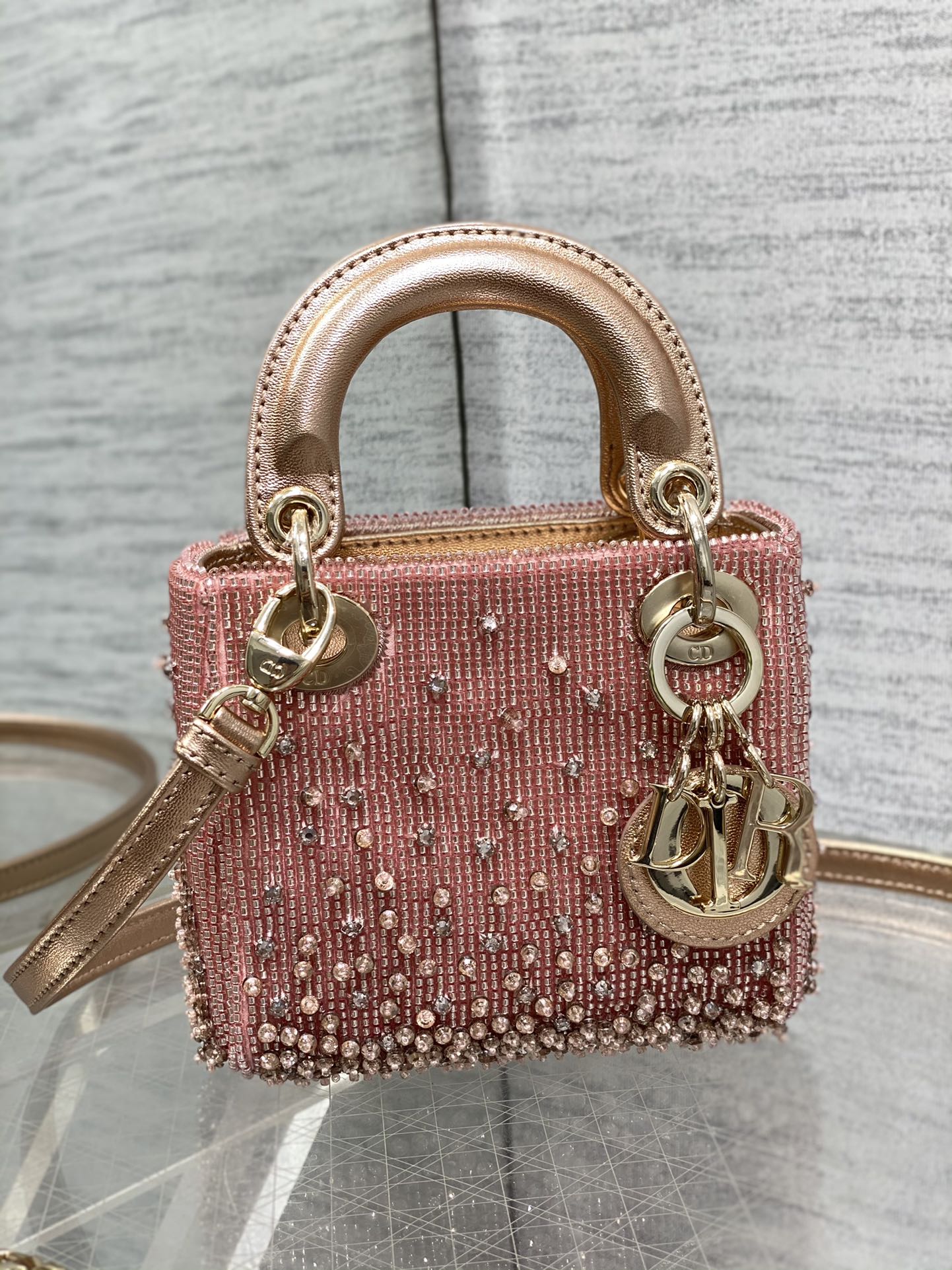 Dior Lady Limited Edition Beads Micro Series Princess Diana Bag