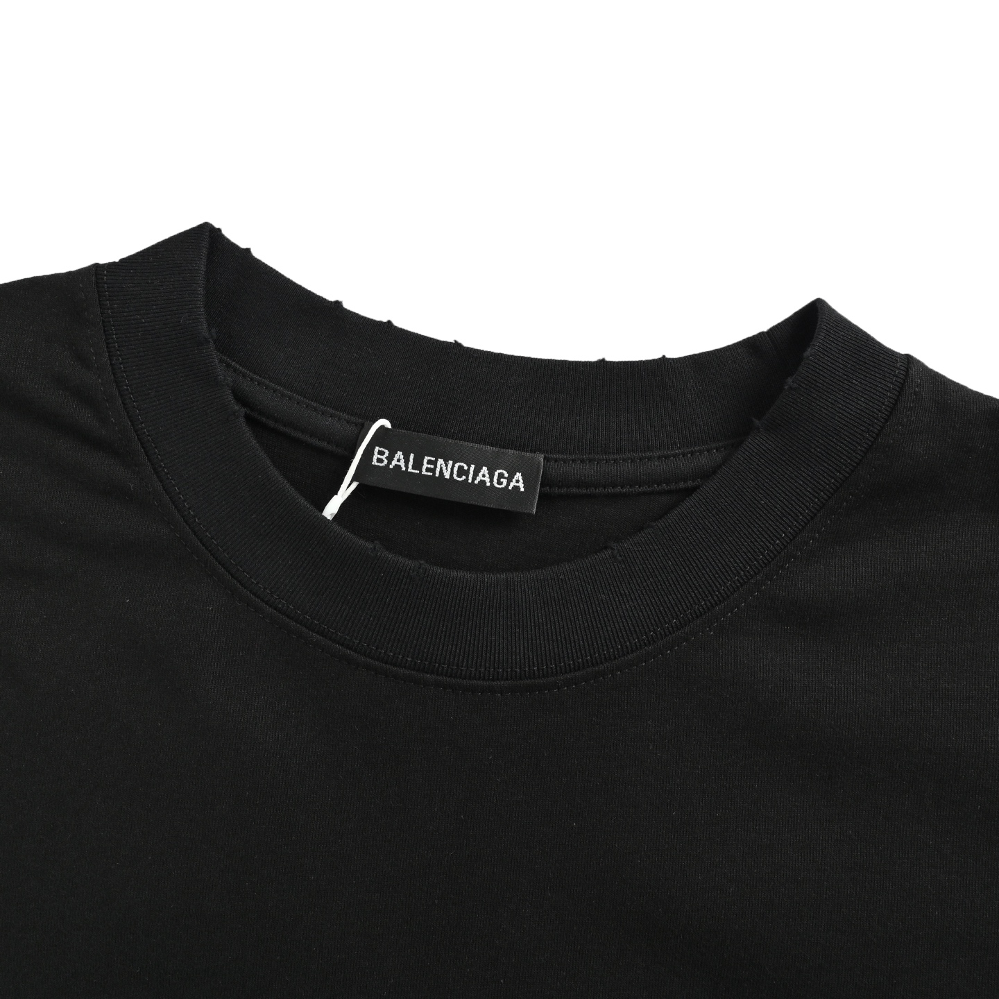 Balenciaga 25ss Dissolved Double B Letters Rhinestone Short Sleeve