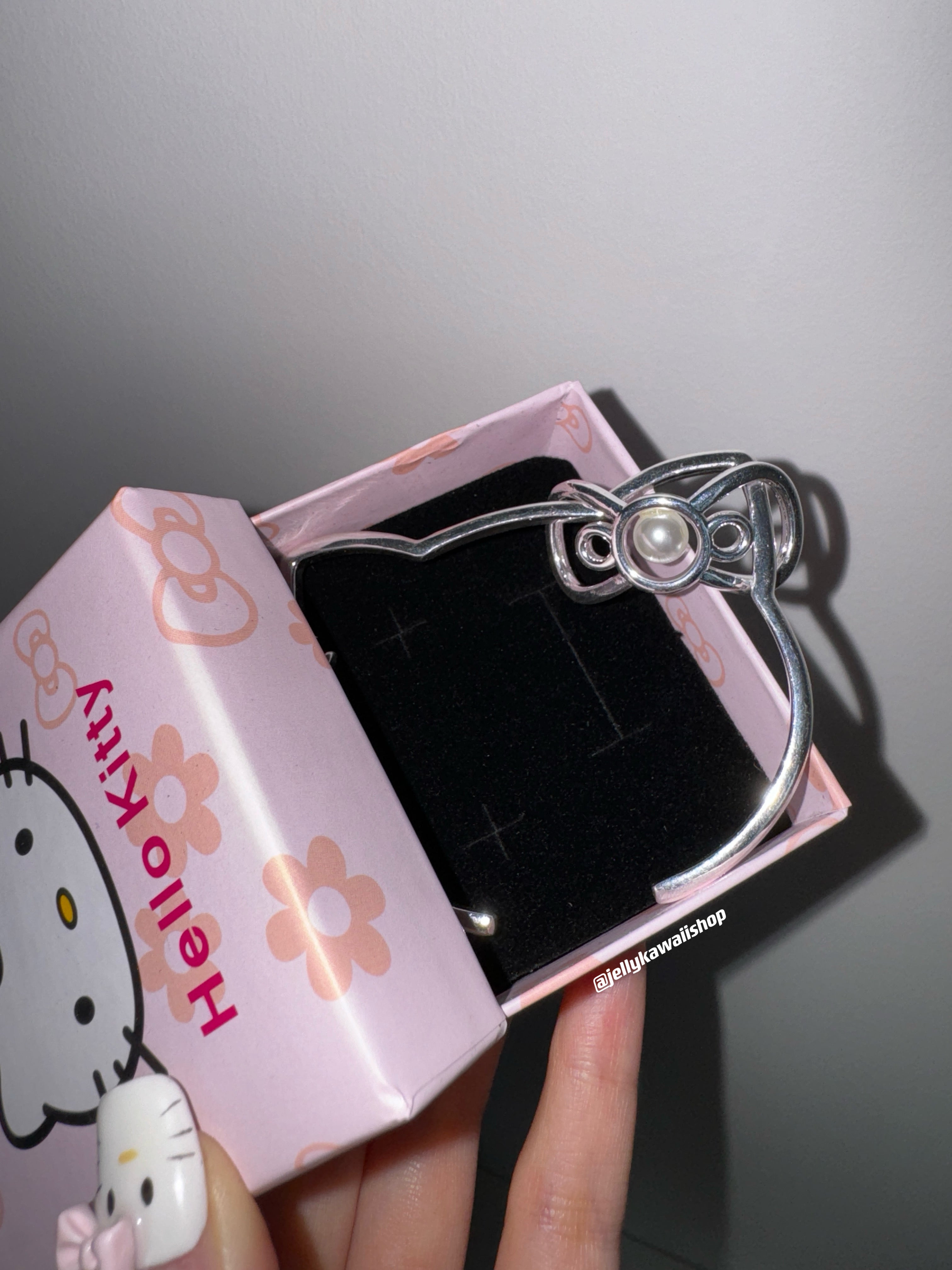 Hellokitty Stainless Steel Bangle Bracelet Cute Jewelry Open Bangle Cuff Bracelets