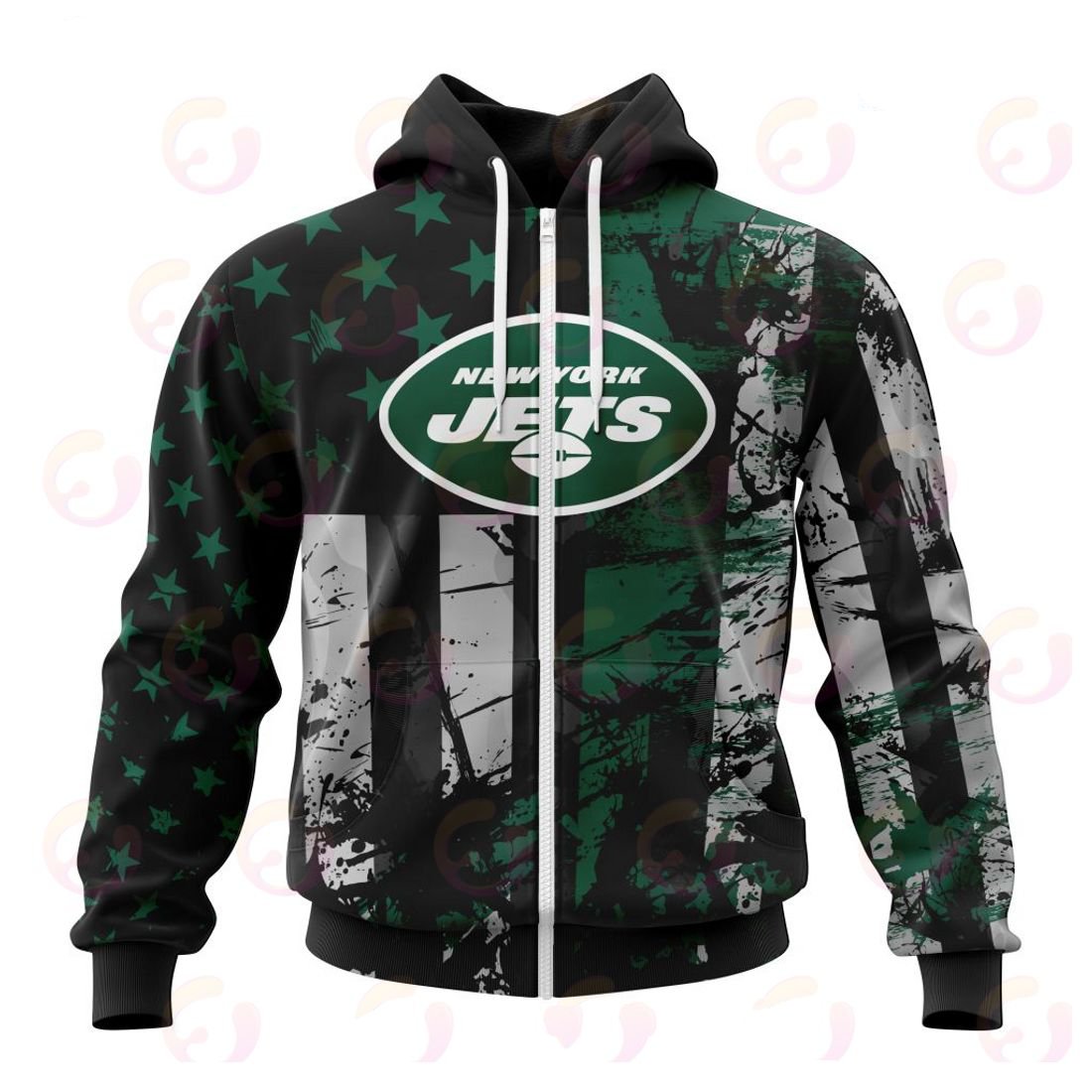 NEW YORK JETS 3D HOODIE JERSEY FOR AMERICA