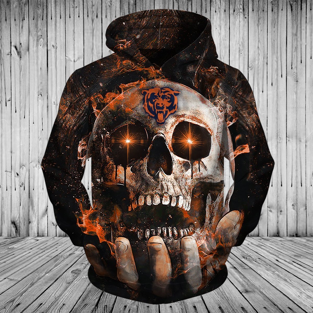 BEARS HOODIE 3D SKULL 70