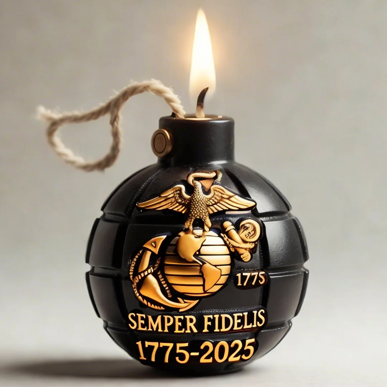 250th Anniversary Military Commemorative Bomb-shaped Candle