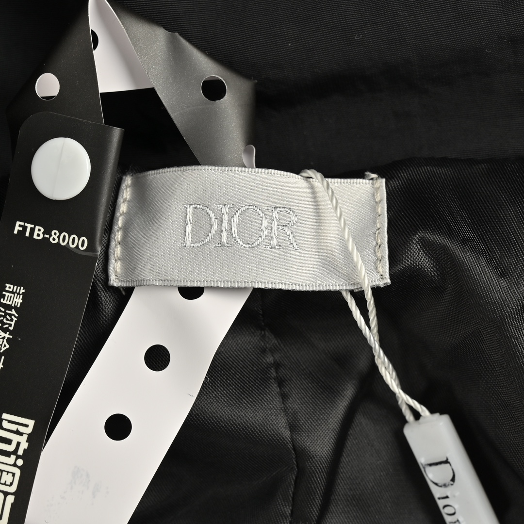 Dior 24Fw embroidered lettering hooded trench coat