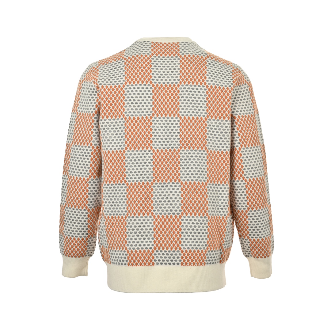 Louis Vuitton 24Fw Checkerboard Jacquard Sweater