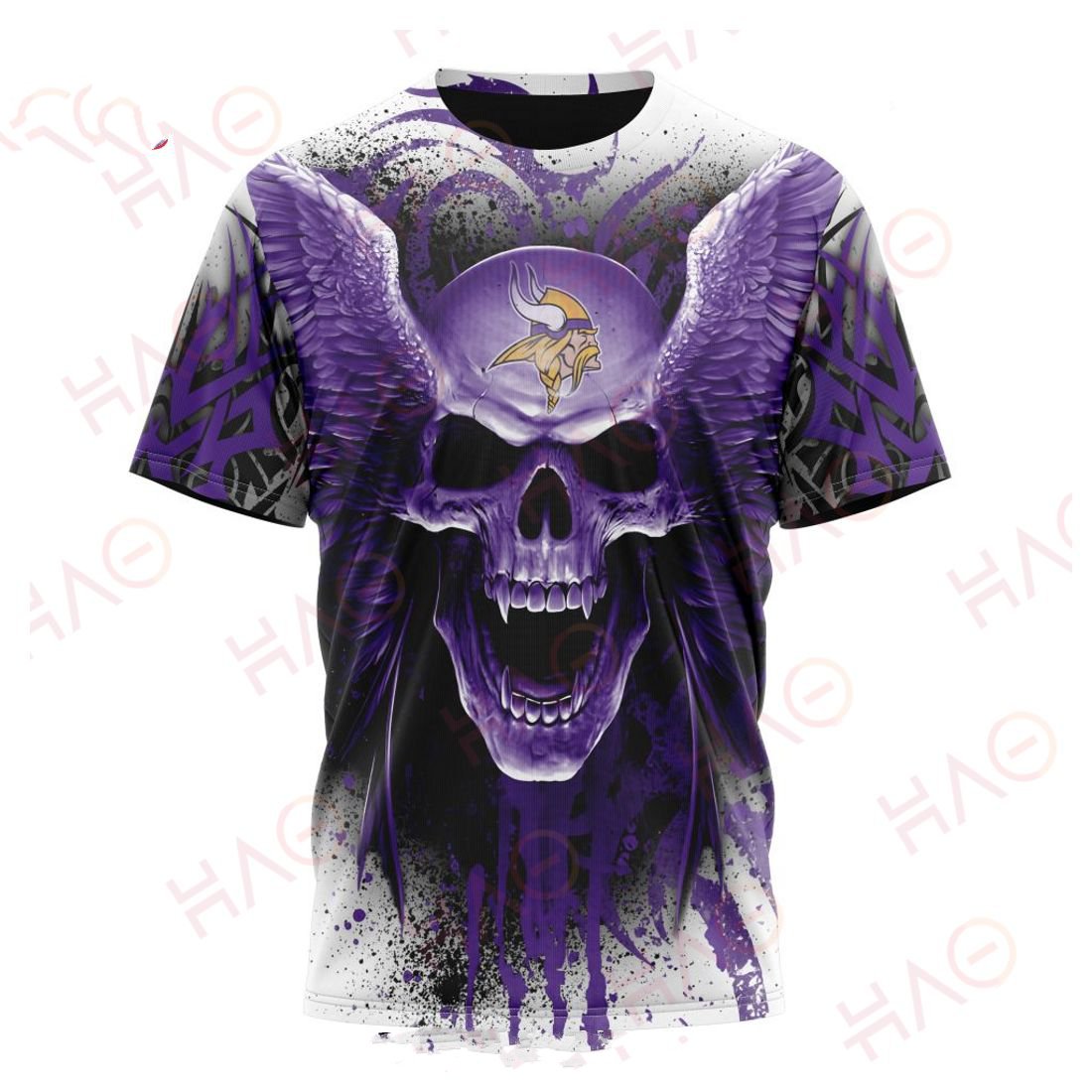 MINNESOTA VIKINGS 3D HOODIE SKULL ART
