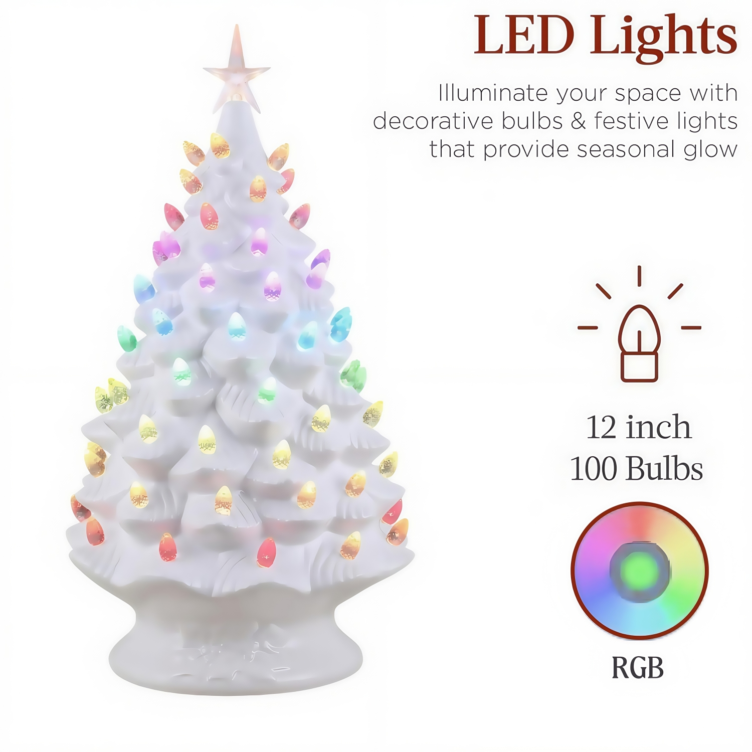 On Sale🔥RGB Nostalgic Christmas Tree Decor With Timer
