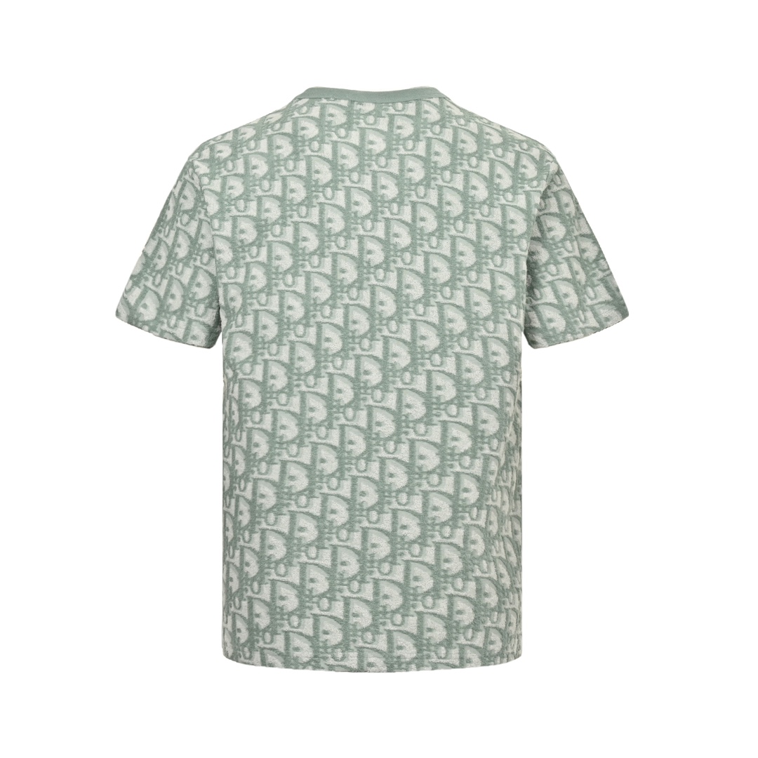 Dior 24ss full print monogram jacquard towel short sleeve