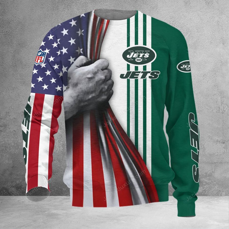 NEW YORK JETS 3D HOODIE SKULL0804
