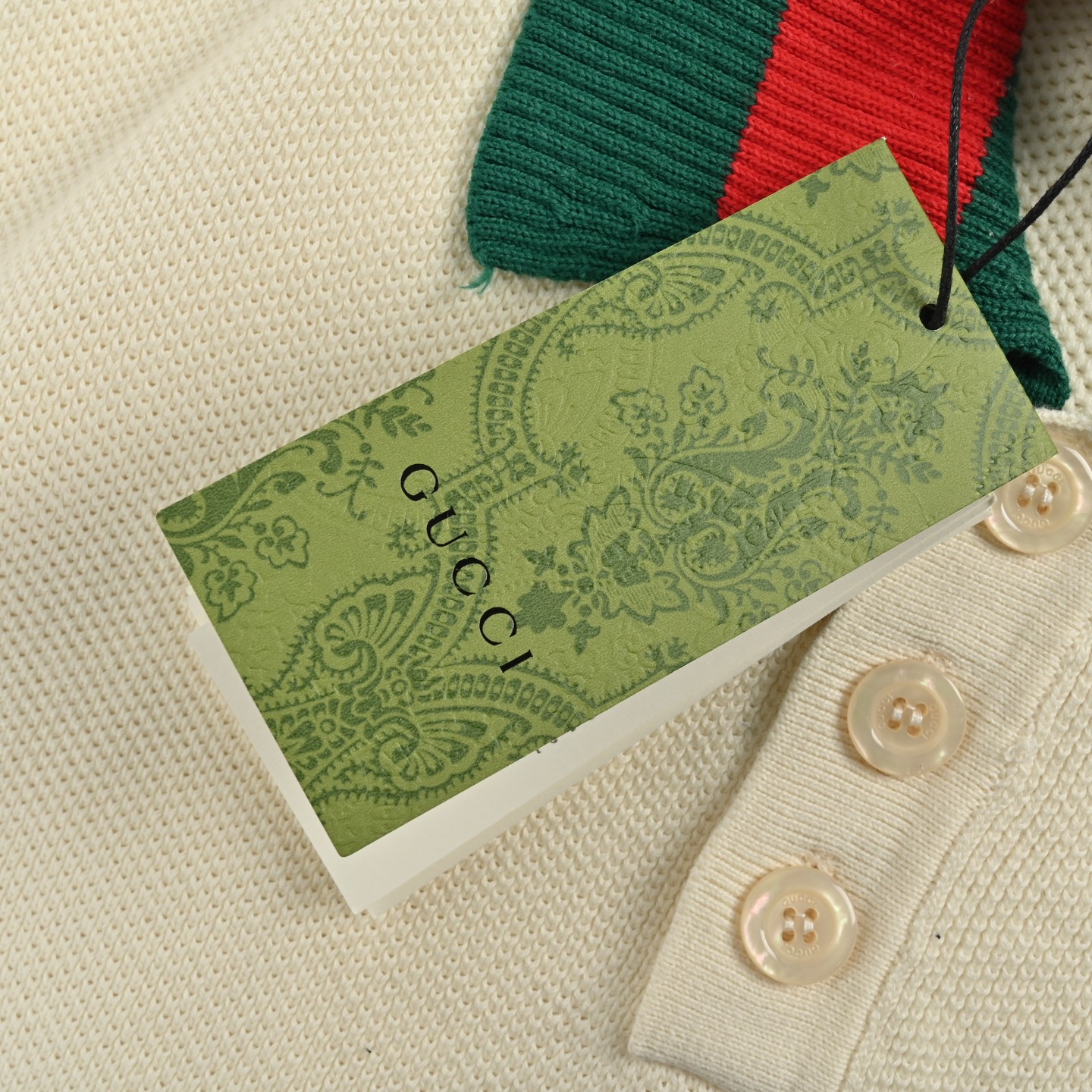 Gucci Double G embroidered polo knit short sleeves