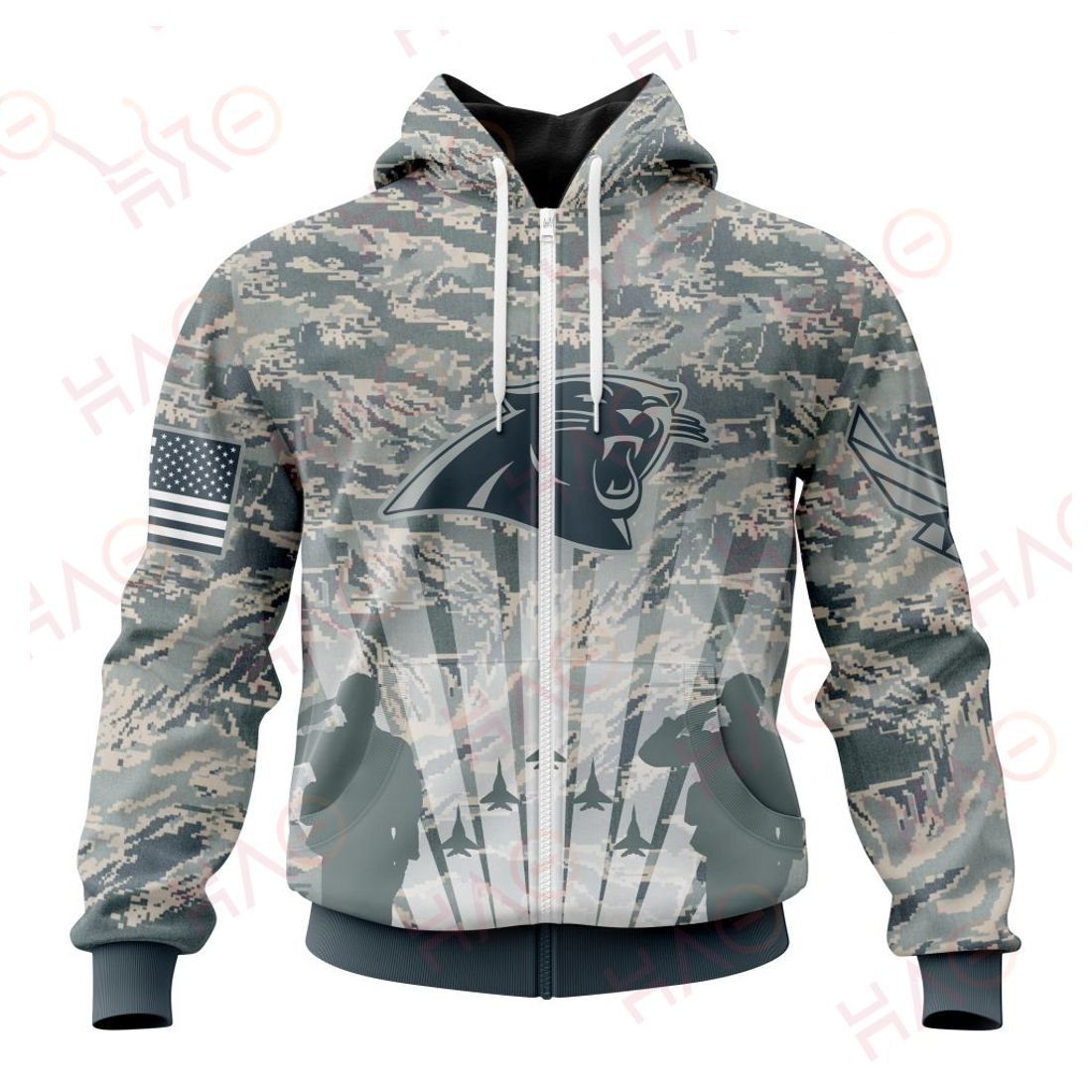 CAROLINA PANTHERS 3D HOODIE US AIR FORCE