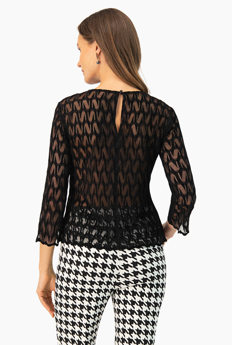 Blusa recta manga 3/4