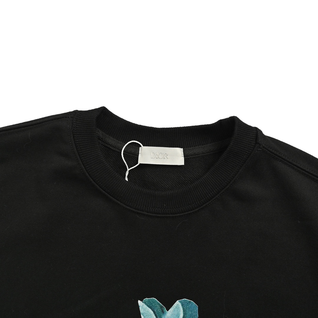 Dior 24Fw carrot print crew neck sweatshirt