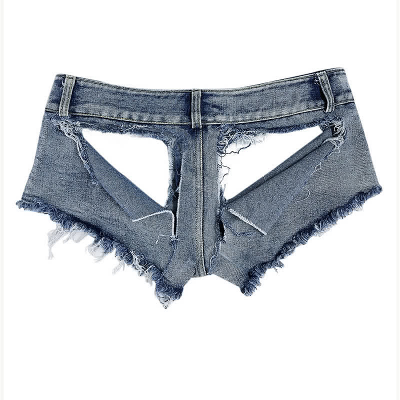 Sexy Hollow Out Denim Shorts Lingerie