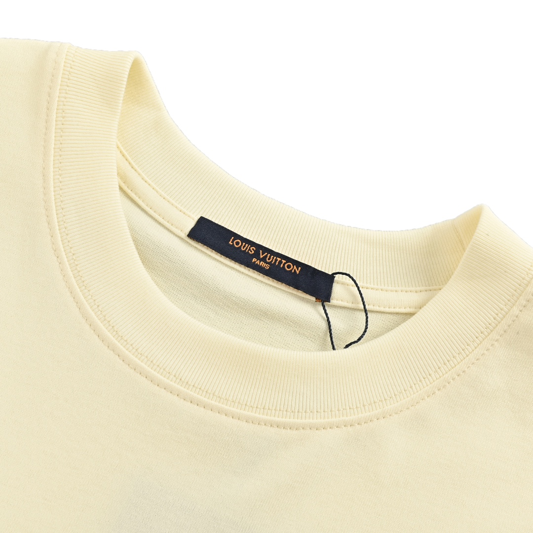 Louis Vuitton 24ss Burgundy Signature Letter Embroidered Short Sleeve