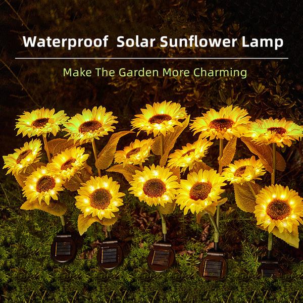 💥Last Day Promotion-[SAVE 50% OFF]--Waterproof Solar Sunflower Light--BUY 3 GET 10% OFF & FREE SHIPPING