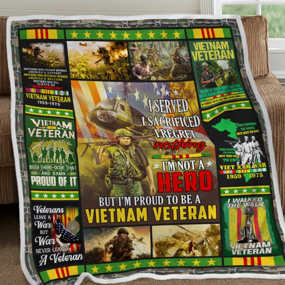 Vietnam Veteran. I Walked The Walk Sofa Throw Blanket
