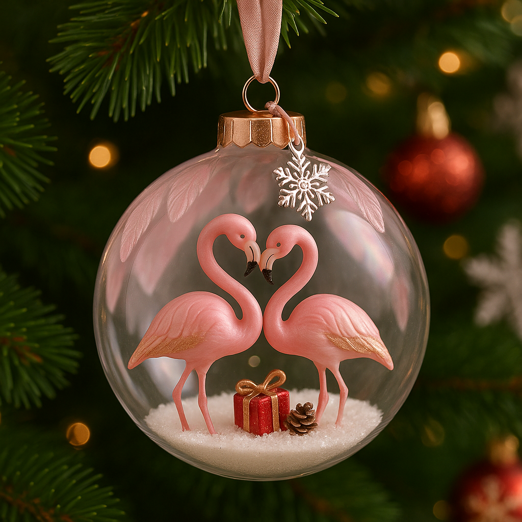 Flamingo Christmas Ornaments