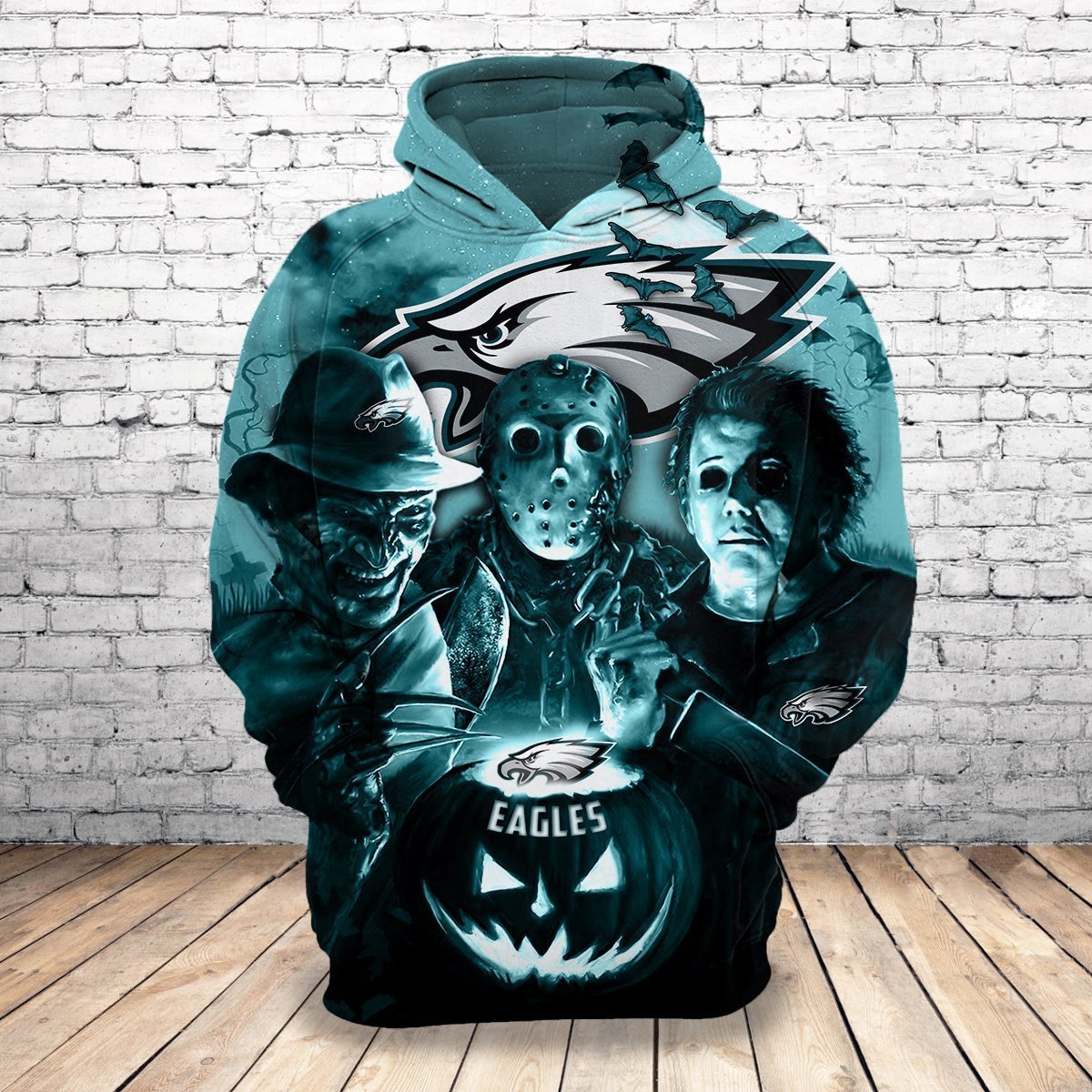 EAGLES HOODIE 3D HORROR2