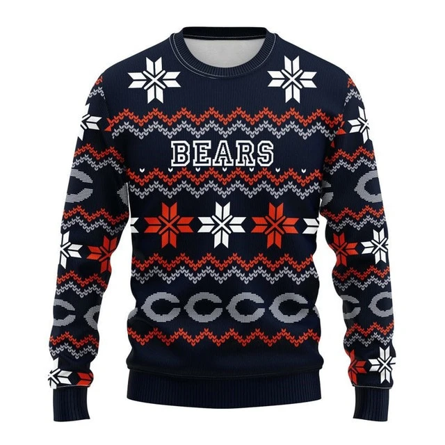 CHICAGO BEARS 3D CHRISTMAS HOODIE ABC04