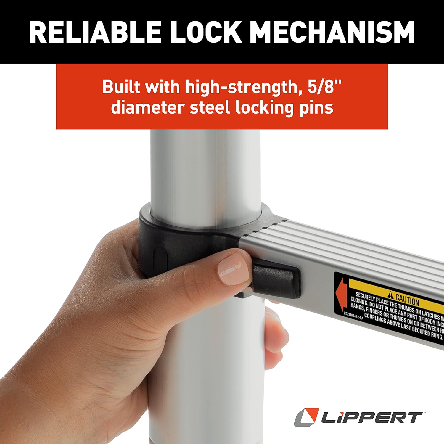 Lippert Components On The Go Ladder Telescoping Ladder for 5th Wheel RVs