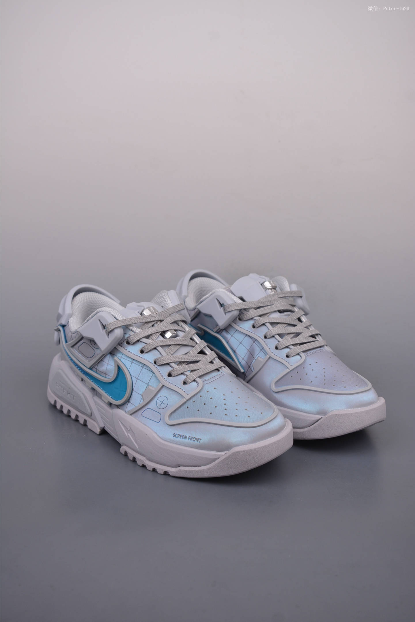 RTFKT Studios x Nike Dunk Genesis Low OG Ghost Ghost Gray Ice Blue HF0438-001