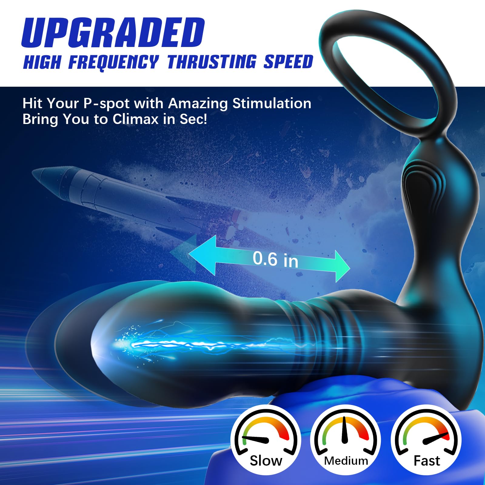 Smart Thrusting Prostate Massager – Vibrating Anal Plug with Remote Control & Cock Ring for Deep P-Spot Stimulation