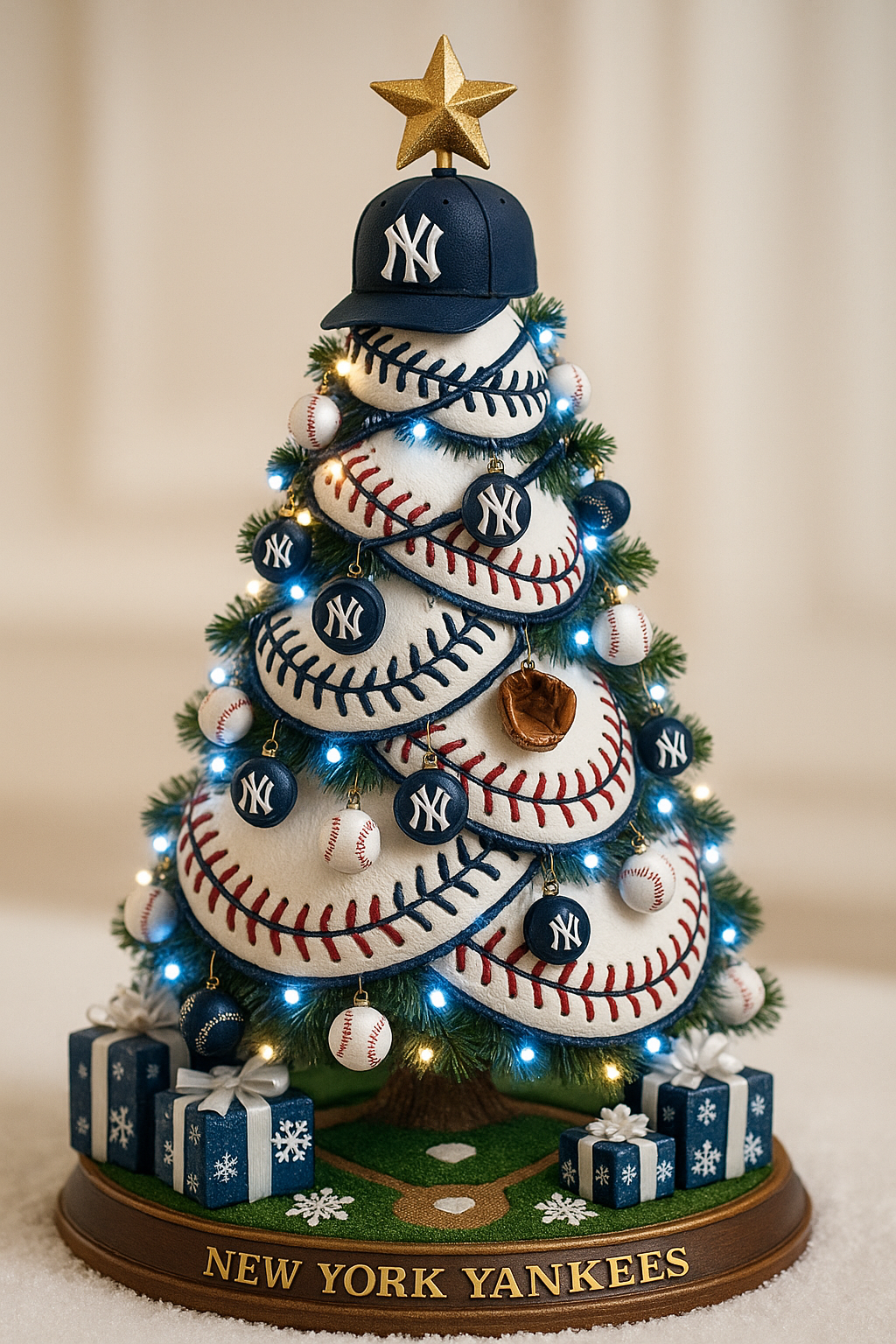New York Yankees Christmas Tree – Championship Holiday Edition