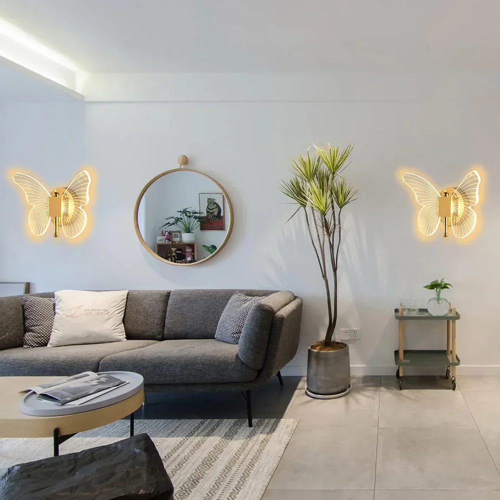 Butterfly LED Wall Light – Sleek Adjustable Lamp for Bedrooms