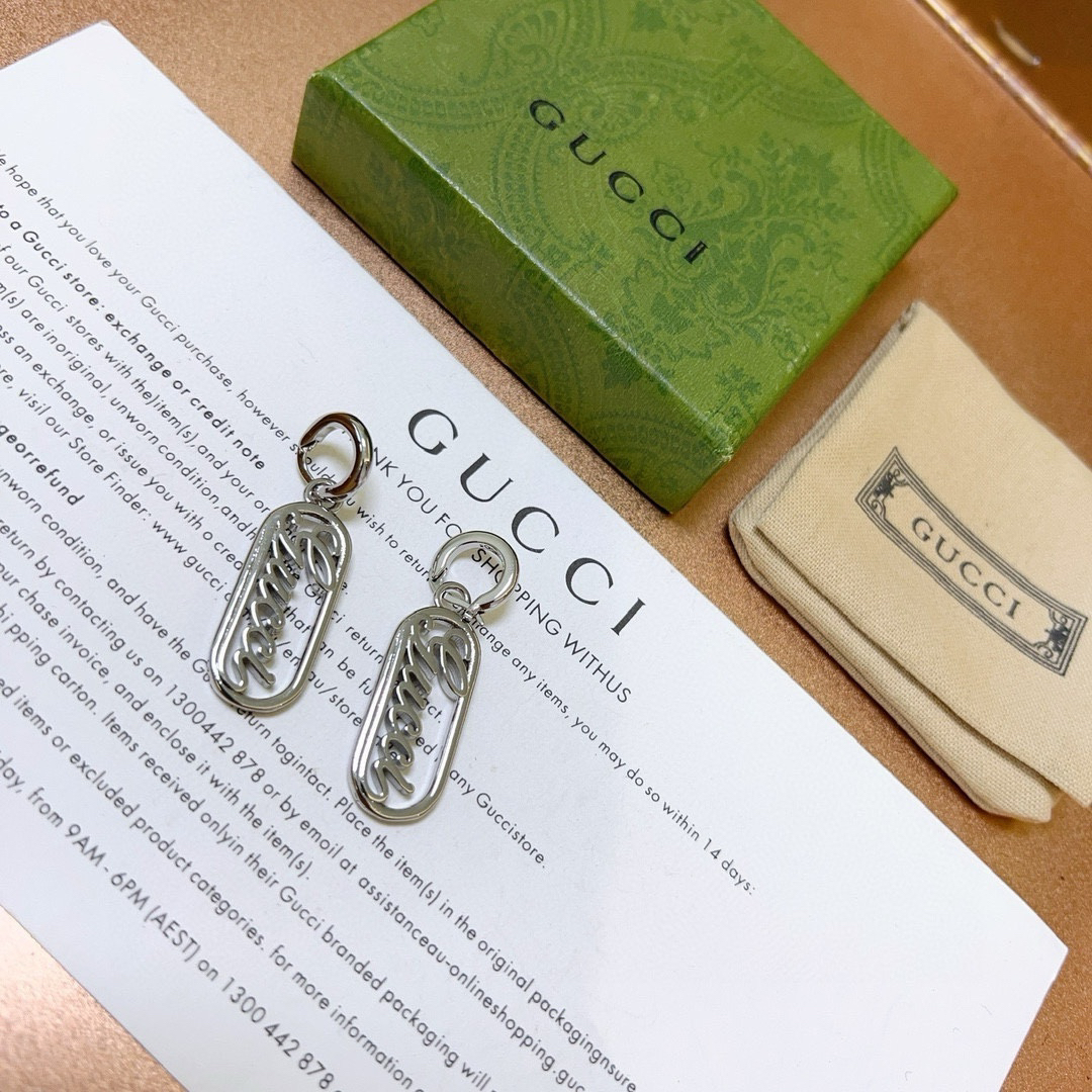 GUCCi font earrings