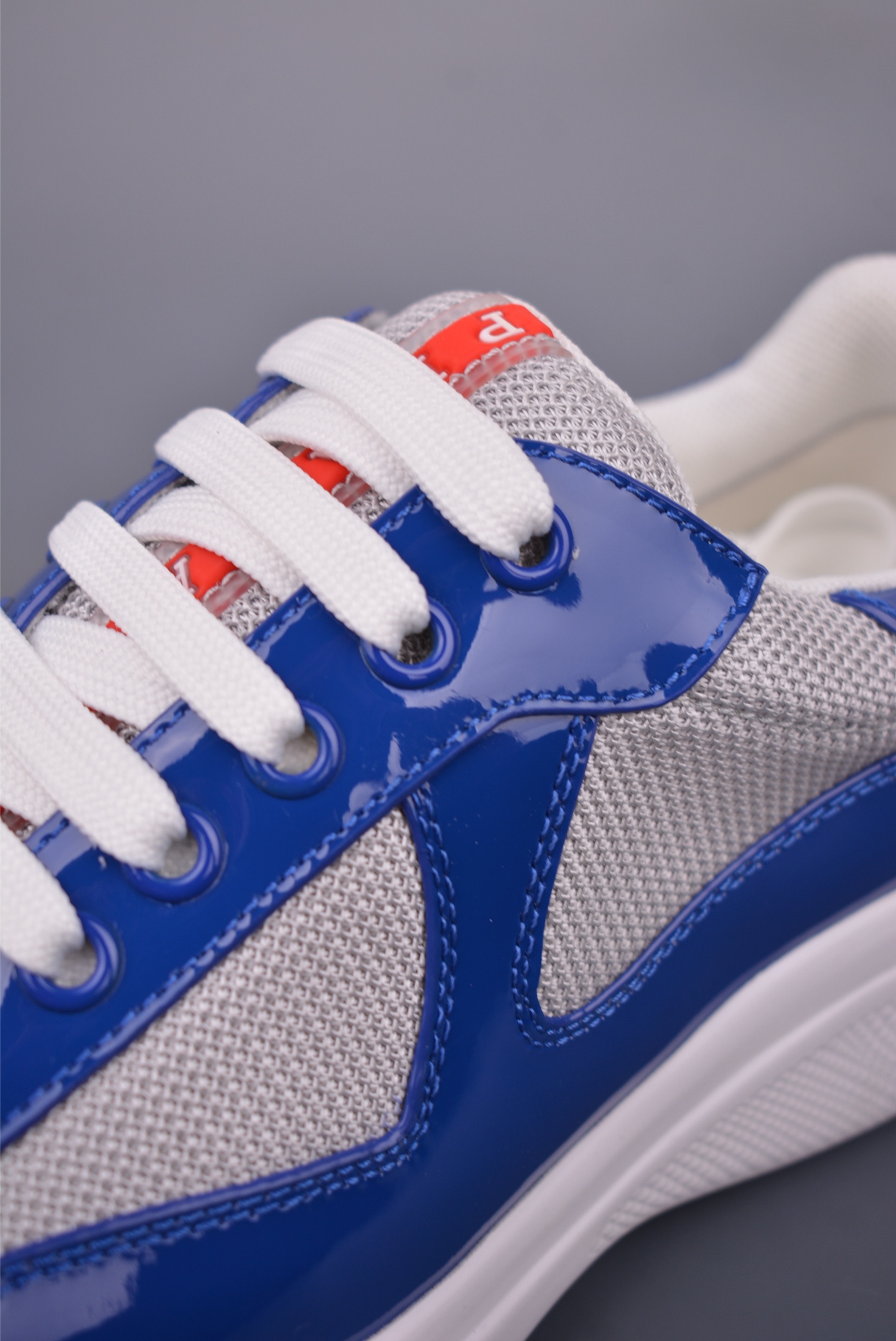 Prada America’s Cup Patent Leather Royal Blue Off-White 4E3400_ASZ_F0F5C