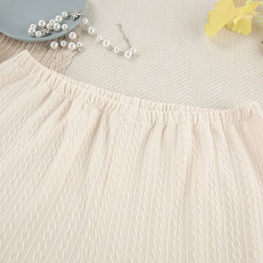 Spring Summer Pajamas Suit Fashionable Knitted Short Sleeved Trousers Hollow Out Cutout Home Wear Women Comfortable