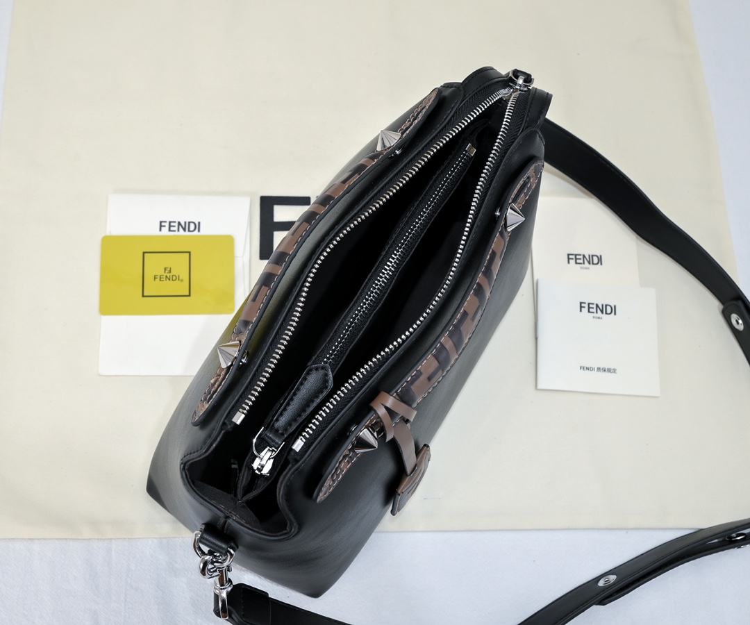 FENDI BY THE WAY REGULAR Boston Pillow Bag F8876