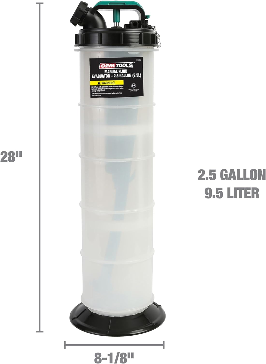 OEMTOOLS Manual Fluid Extractor 9.5L Oil Extractor Pump Transmission Fluid Pump
