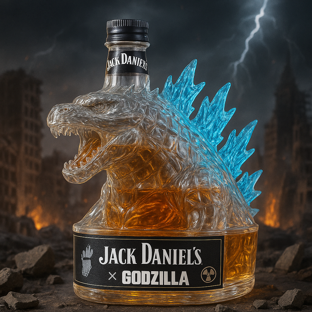 Godzilla Whiskey Bottle