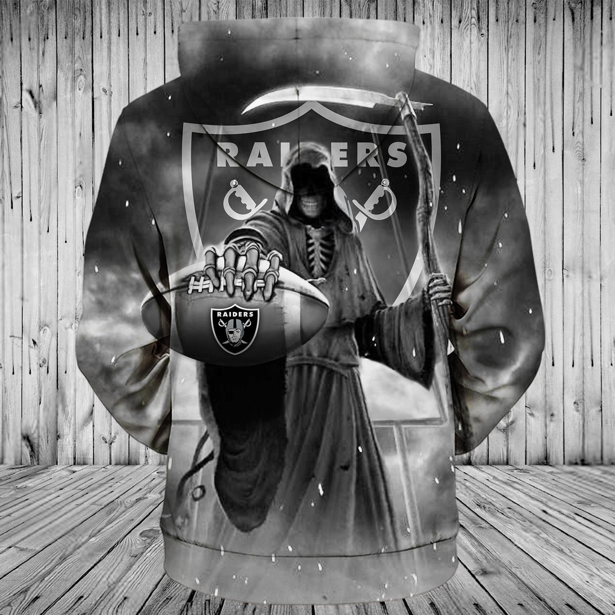 RAIDERS 3D HOODIE SKULL 5