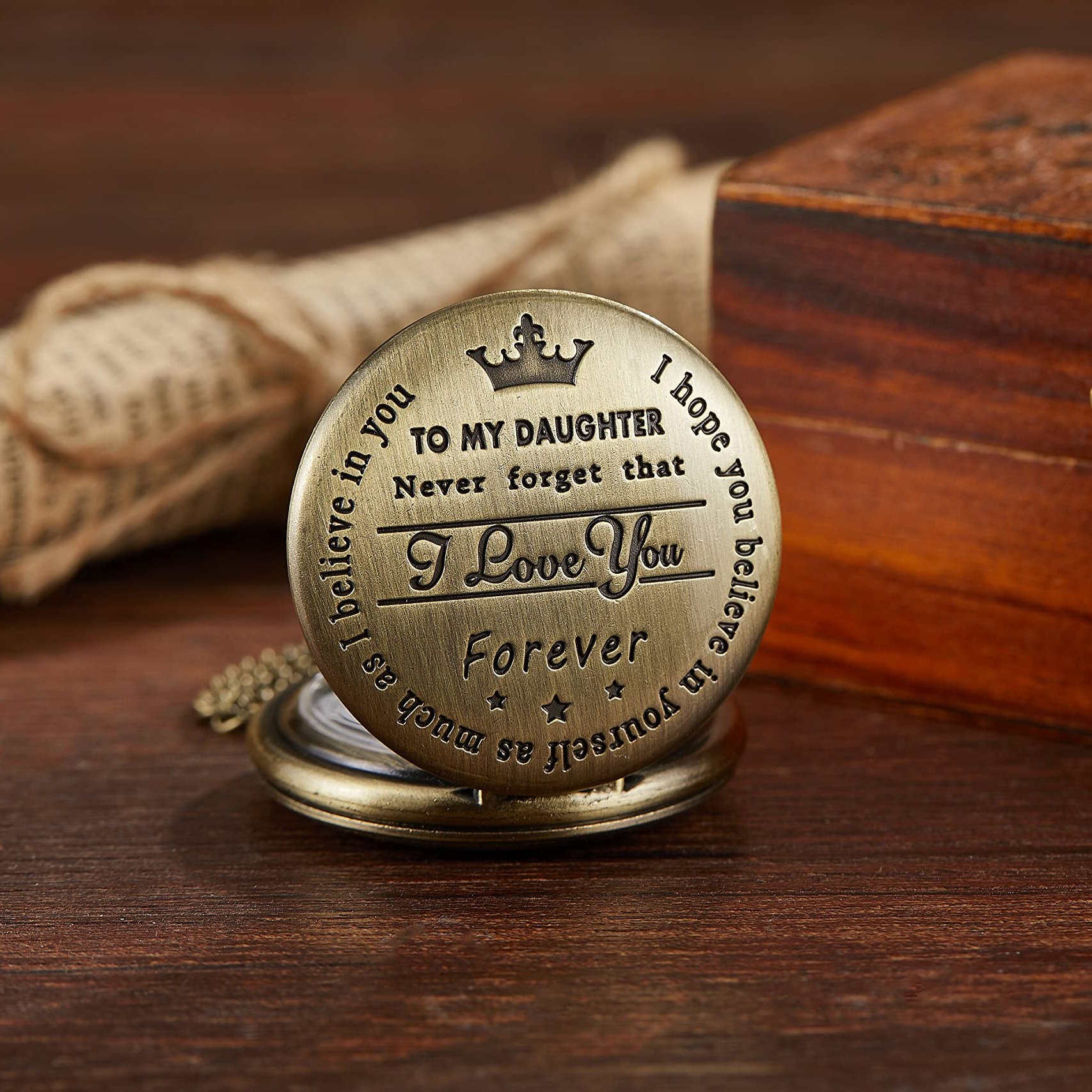To My Son/Daughter Quartz Pocket Chain Watch