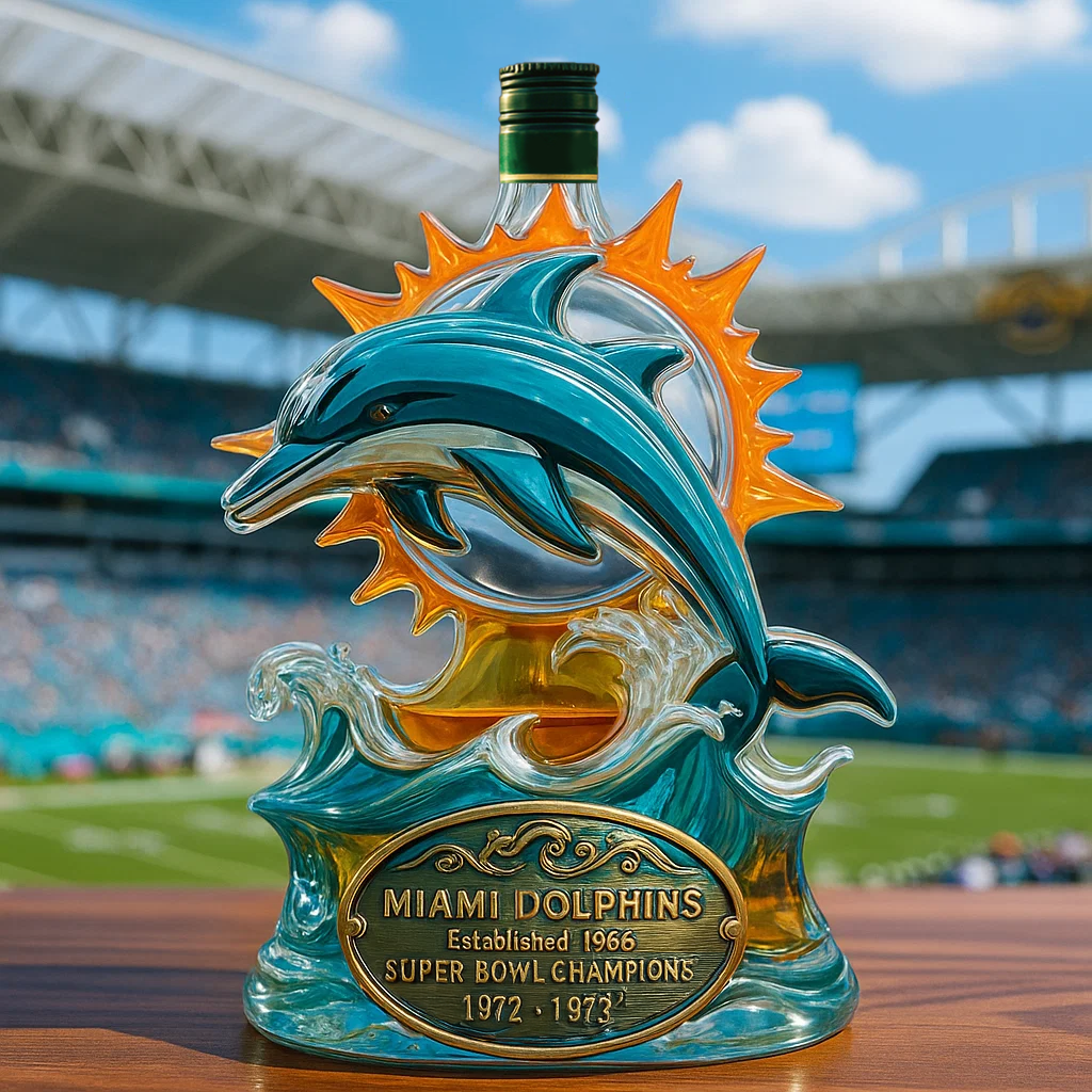 🐬Miami Dolphins Whiskey Bottle