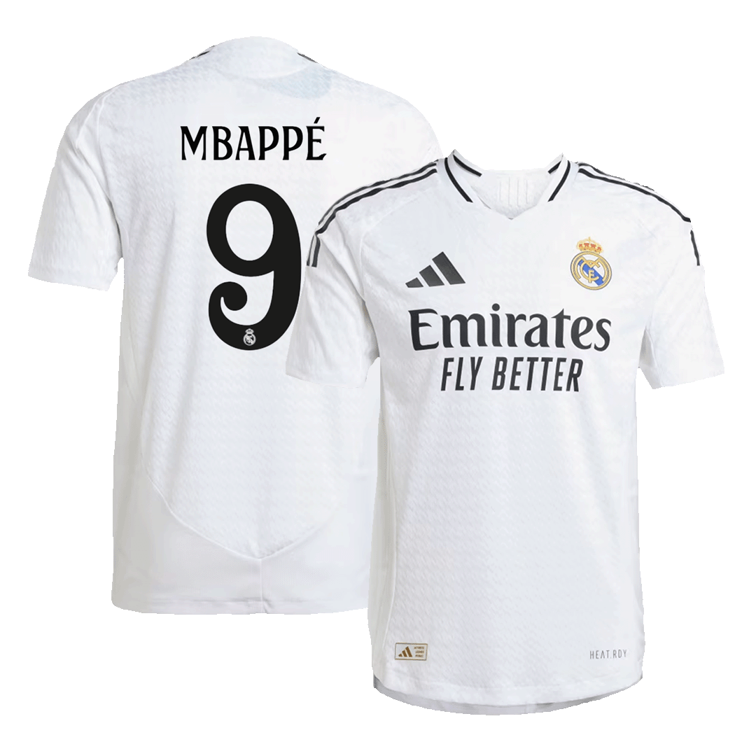 Cheap Real Madrid Mbappe #9 Home Football Shirt 2024/25 - Player Edition