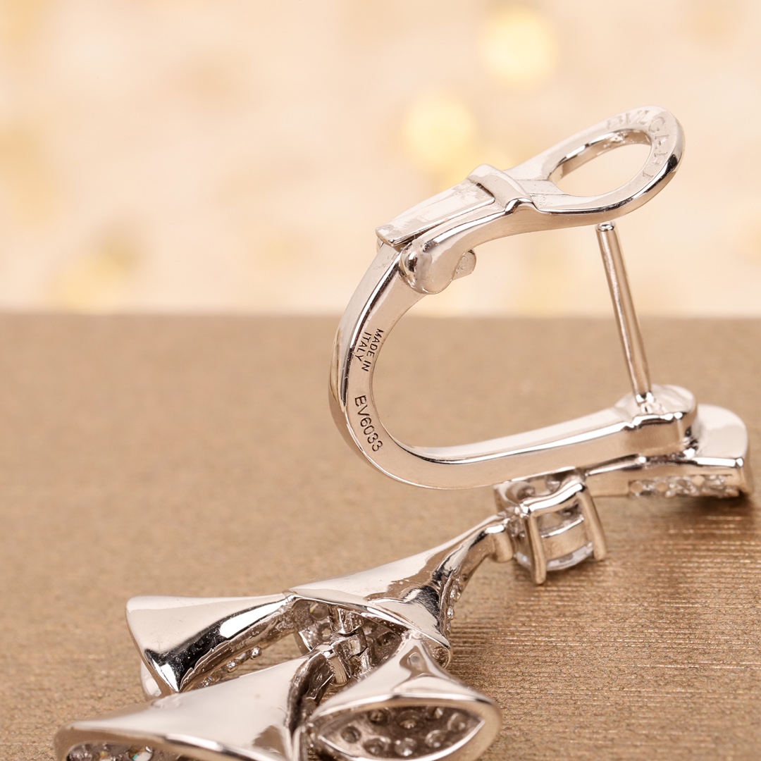 Bulgari fan-shaped diamond earrings