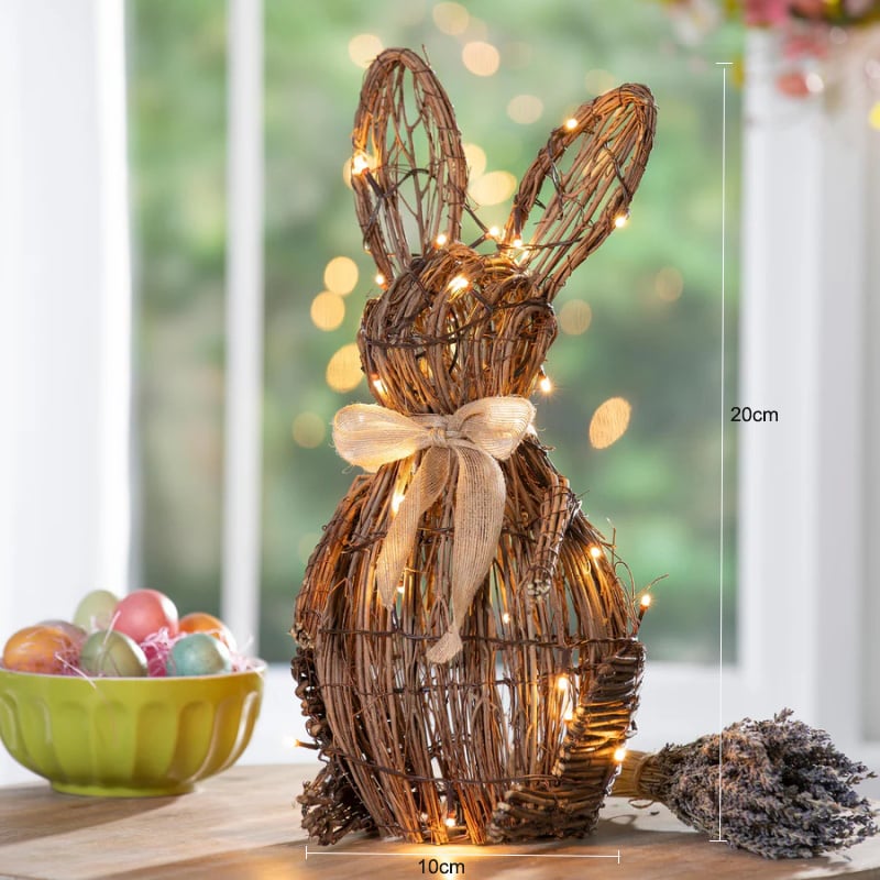 🐇🐇The cutest bunny decoration for Easter 💥(handmade wicker woven-Free home delivery)