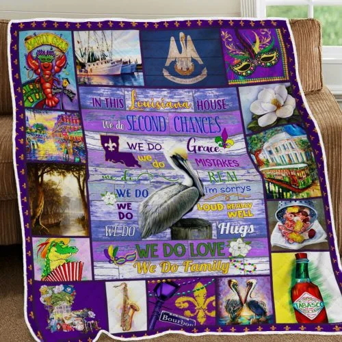Louisiana House Quilt Blanket