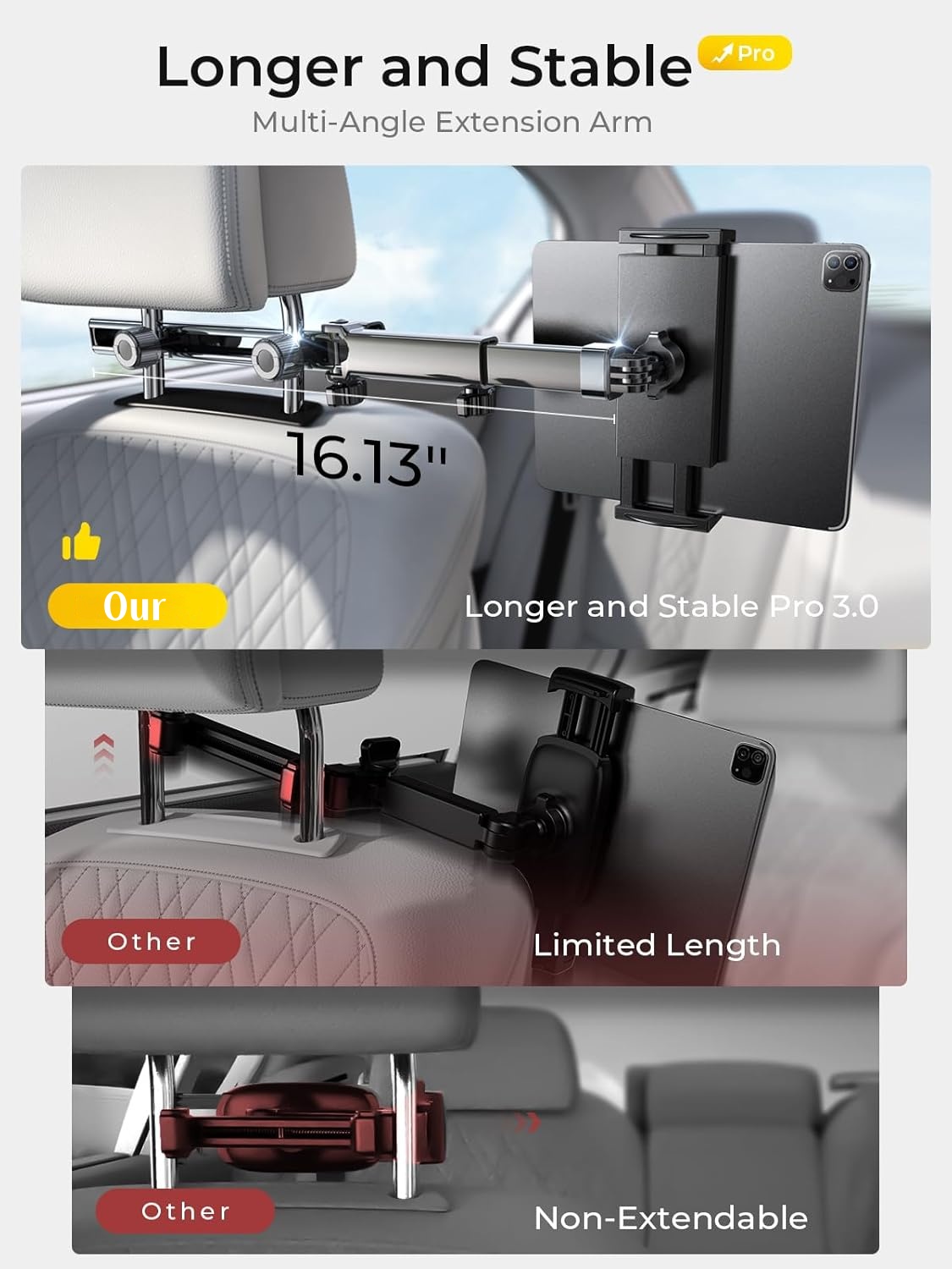 💖Last Day 49% OFF💖3 in 1 for iPad Holder for Car Accessories